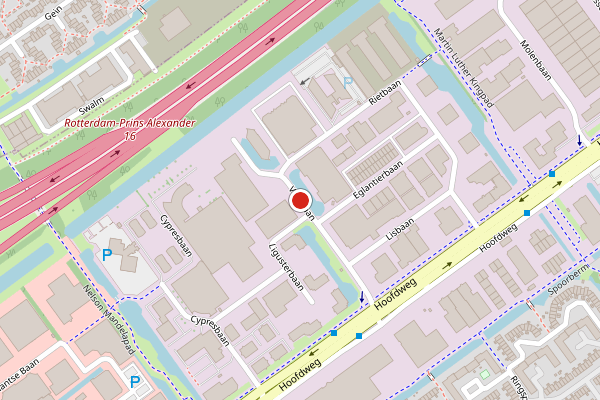 Brandweer-melding op Vlierbaan, Capelle aan den IJssel op 9 mei, kaart-overzicht
