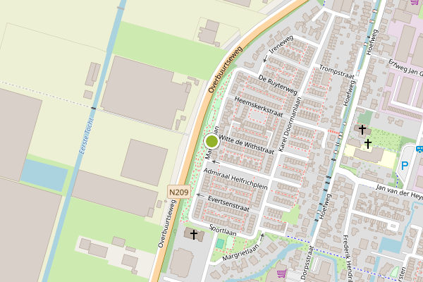 Ambulance-melding op Marijkelaan, Bleiswijk op 9 mei, kaart-overzicht
