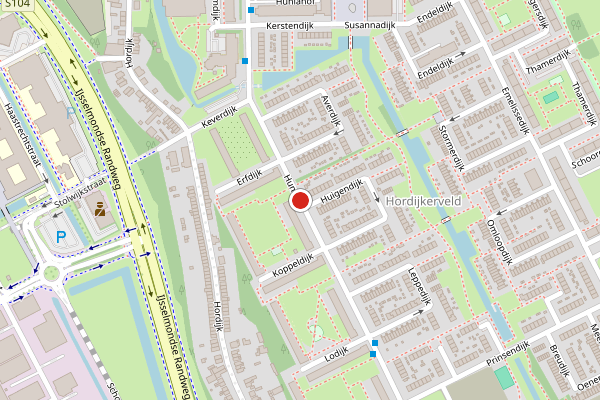 Brandweer-melding op Huniadijk, Rotterdam op 11 juli, kaart-overzicht