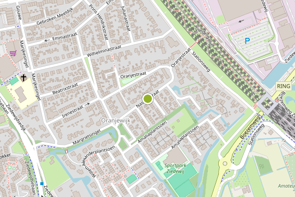 Ambulance-melding op Nassaustraat, Barendrecht op 11 juli, kaart-overzicht