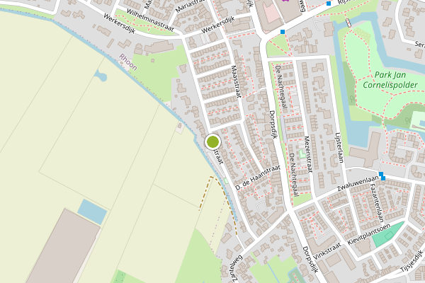Ambulance-melding op Waalstraat, Rhoon op 11 juli, kaart-overzicht