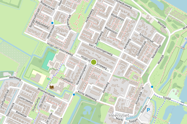 Ambulance-melding op Hugo van Voorneweg, Heenvliet op 11 juli, kaart-overzicht