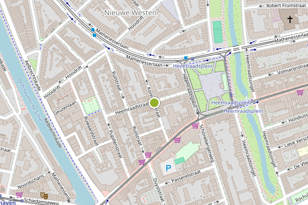 Ambulance-melding op Korenaarstraat, Rotterdam op 11 juli, kaart-overzicht