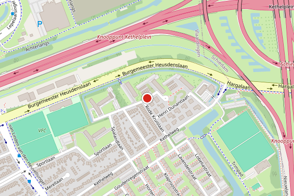 Brandweer-melding op Burgemeester A. van Walsumlaan, Vlaardingen op 11 juli, kaart-overzicht