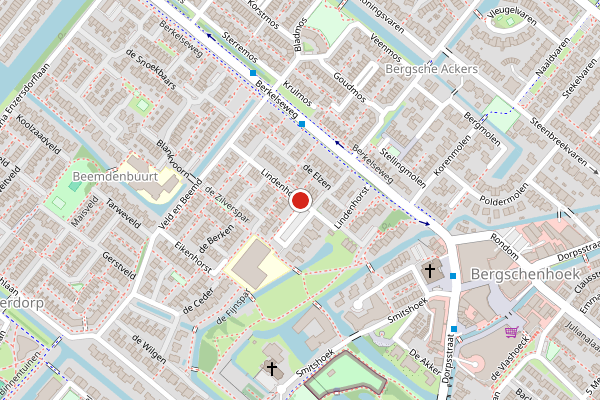 Brandweer-melding op Lindenhorst, Bergschenhoek op 11 juli, kaart-overzicht