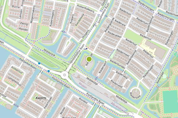 Ambulance-melding op Riederdelft, Barendrecht op 11 juli, kaart-overzicht