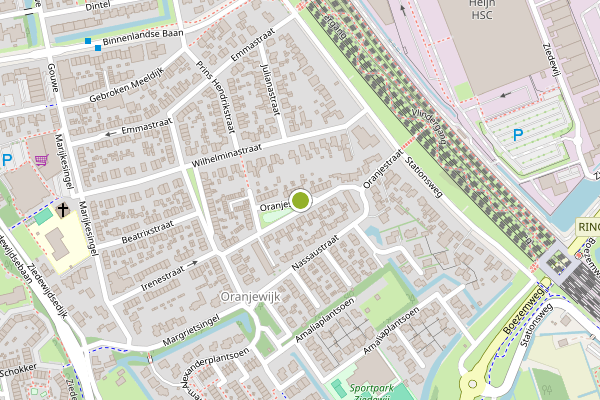 Ambulance-melding op Oranjestraat, Barendrecht op 11 juli, kaart-overzicht
