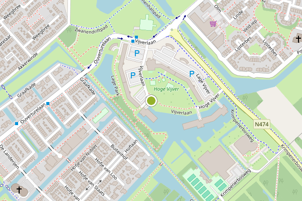Ambulance-melding op Hoge Park, Krimpen aan den IJssel op 11 juli, kaart-overzicht