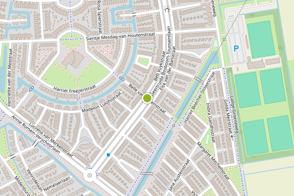 Ambulance-melding op Belle van Zuylenstraat, Spijkenisse op 12 juli, kaart-overzicht