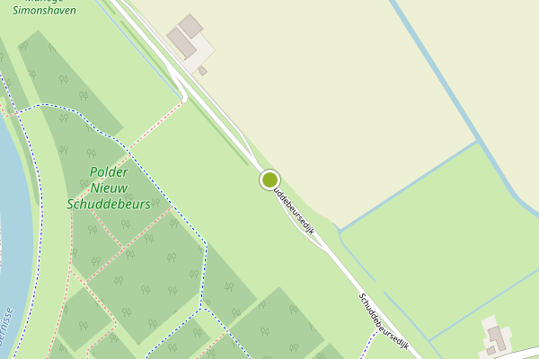 Ambulance-melding op Schuddebeursedijk, Simonshaven op 12 juli, kaart-overzicht