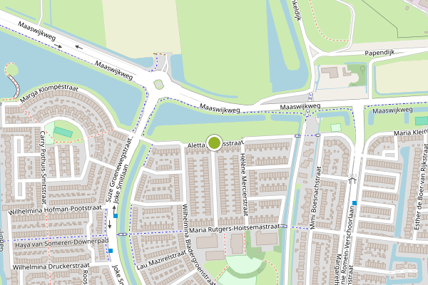 Ambulance-melding op Aletta Jacobsstraat, Spijkenisse op 12 juli, kaart-overzicht