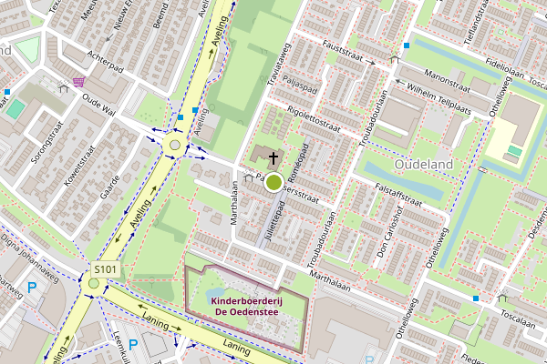 Ambulance-melding op Parelvissersstraat, Hoogvliet op 12 juli, kaart-overzicht