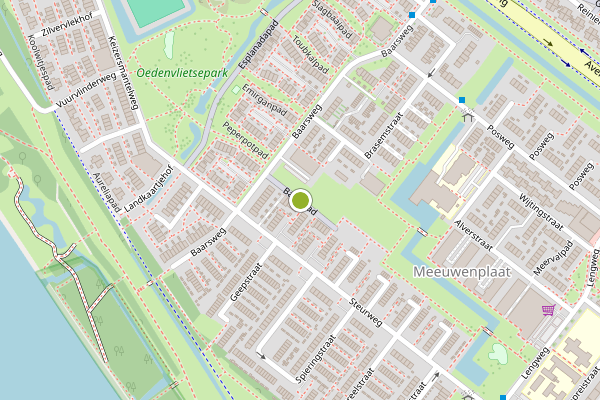 Ambulance-melding op Baarspad, Hoogvliet op 12 juli, kaart-overzicht