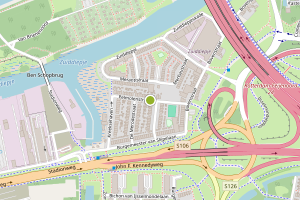Ambulance-melding op Pelmolenstraat, Rotterdam op 12 juli, kaart-overzicht