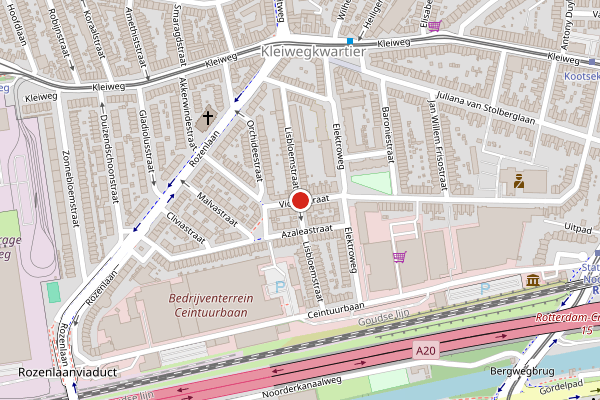 Brandweer-melding op Lisbloemstraat, Rotterdam op 12 juli, kaart-overzicht