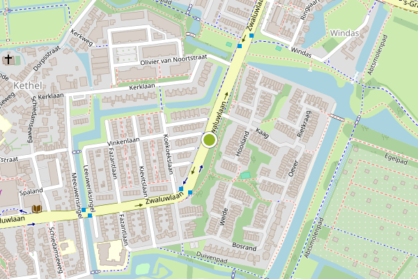 Ambulance-melding op Zwaluwlaan, Schiedam op 11 juli, kaart-overzicht