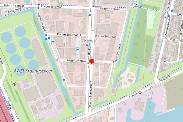 Brandweer-melding op Rivium Boulevard, Capelle aan den IJssel op 9 mei, kaart-overzicht