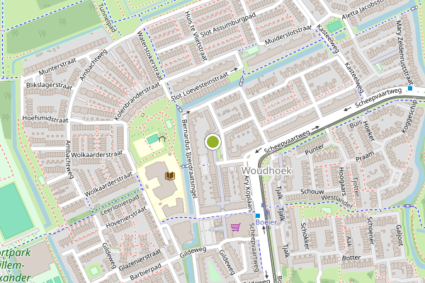 Ambulance-melding op Albertus Johannes de Haasplein, Schiedam op 9 mei, kaart-overzicht
