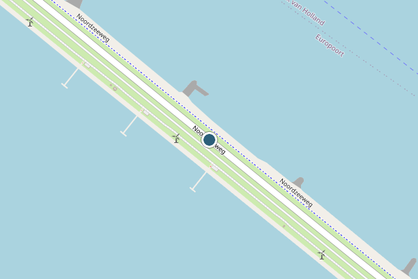 Politie-melding op Noordzeeweg, Rozenburg op 9 mei, kaart-overzicht