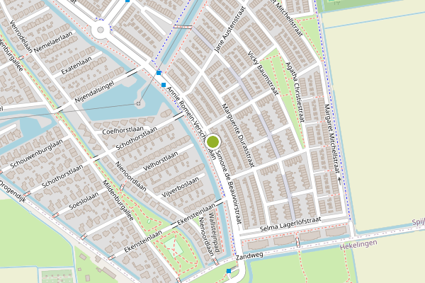 Ambulance-melding op Simone de Beauvoirstraat, Spijkenisse op 12 juli, kaart-overzicht