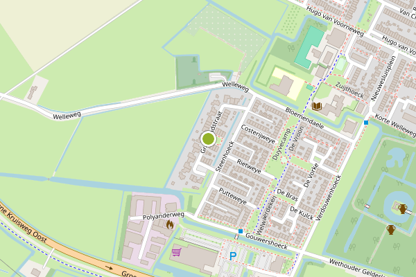 Ambulance-melding op Graaflandstraat, Heenvliet op 12 juli, kaart-overzicht