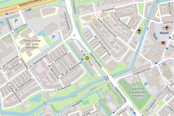 Ambulance-melding op B. de Roijstraat, Spijkenisse op 12 juli, kaart-overzicht