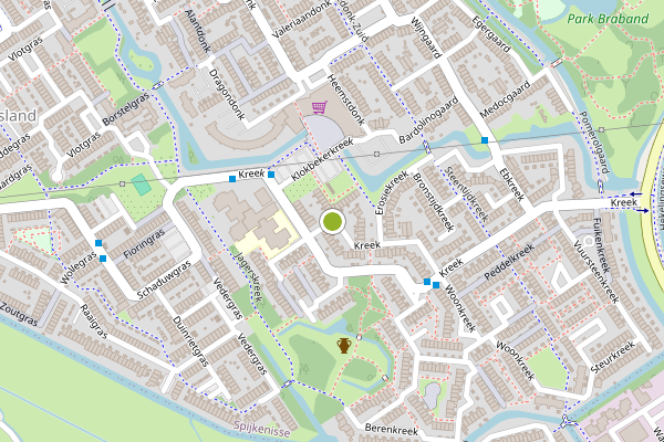 Ambulance-melding op Nomadenkreek, Spijkenisse op 12 juli, kaart-overzicht