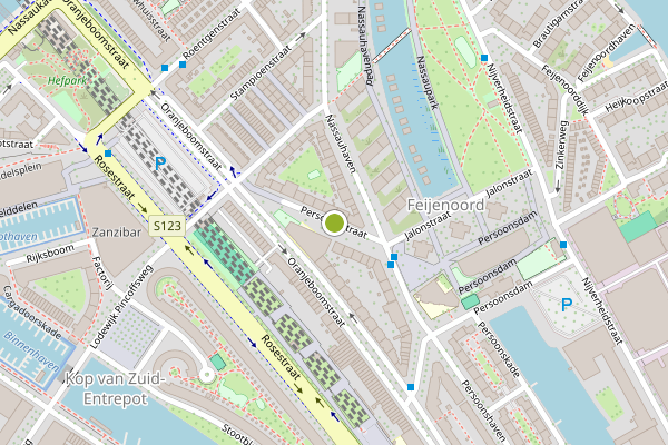 Ambulance-melding op Persoonsstraat, Rotterdam op 12 juli, kaart-overzicht