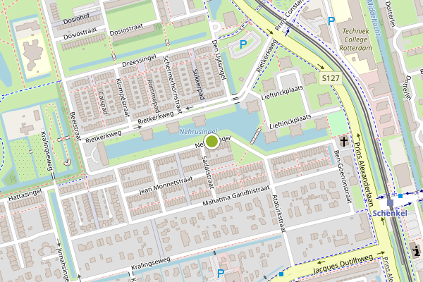 Ambulance-melding op Nehrusingel, Rotterdam op 12 juli, kaart-overzicht