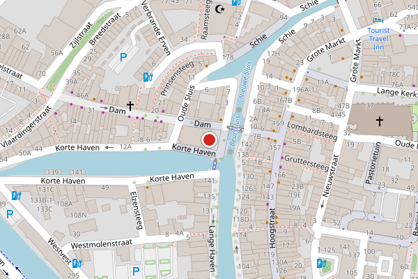 Brandweer-melding op Lange Haven, Schiedam op 12 juli, kaart-overzicht