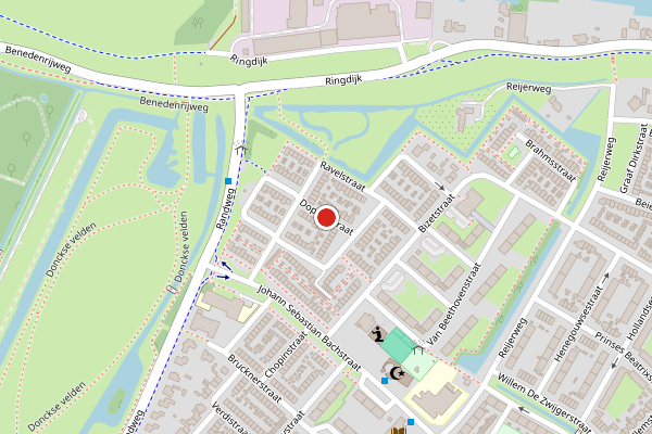 Brandweer-melding op Dopperstraat, Ridderkerk op 12 juli, kaart-overzicht