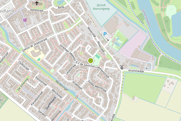 Ambulance-melding op Ben Goerionstraat, Zuidland op 13 juli, kaart-overzicht