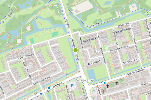 Ambulance-melding op Winston Churchilllaan, Spijkenisse op 13 juli, kaart-overzicht