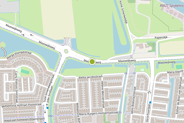 Ambulance-melding op Maaswijkweg, Spijkenisse op 13 juli, kaart-overzicht