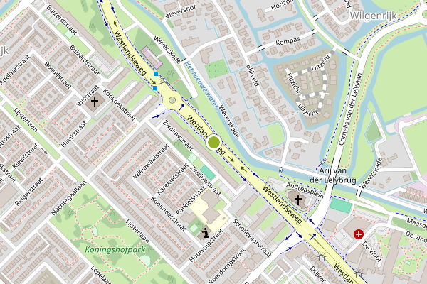 Ambulance-melding op Westlandseweg, Maassluis op 13 juli, kaart-overzicht