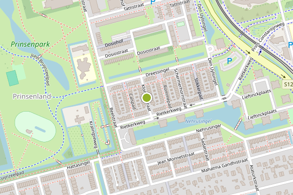 Ambulance-melding op Klompestraat, Rotterdam op 13 juli, kaart-overzicht