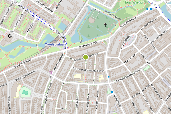 Ambulance-melding op Nicolaas Beetsstraat, Schiedam op 13 juli, kaart-overzicht