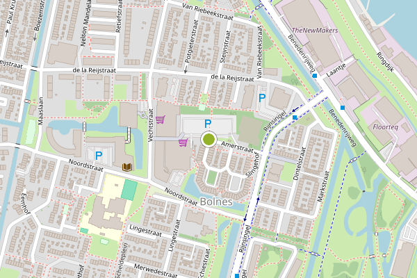 Ambulance-melding op Amerstraat, Ridderkerk op 13 juli, kaart-overzicht