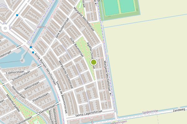 Ambulance-melding op Agatha Christiestraat, Spijkenisse op 14 juli, kaart-overzicht