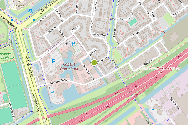 Ambulance-melding op Roer, Rotterdam op 14 juli, kaart-overzicht