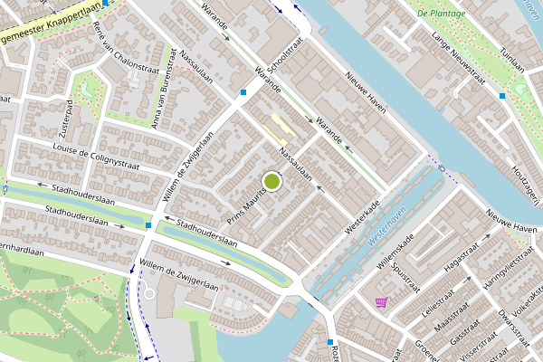 Ambulance-melding op Prins Mauritsstraat, Schiedam op 13 juli, kaart-overzicht