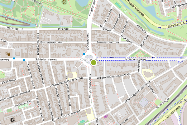Ambulance-melding op Verploegh Chasseplein, Vlaardingen op 14 juli, kaart-overzicht
