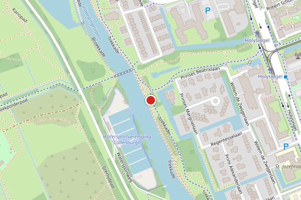 Brandweer-melding op Trekkade, Vlaardingen op 13 juli, kaart-overzicht