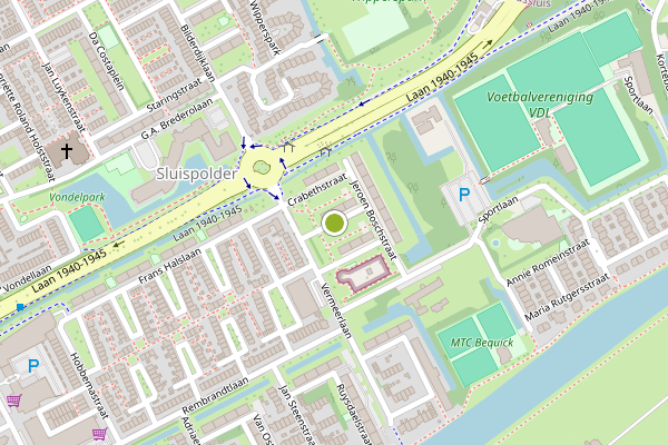 Ambulance-melding op Van Eyckstraat, Maassluis op 14 juli, kaart-overzicht