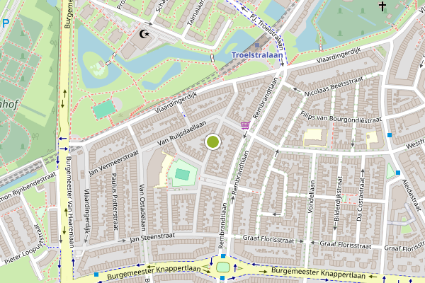 Ambulance-melding op Albert Cuijpstraat, Schiedam op 14 juli, kaart-overzicht