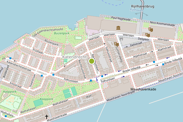 Ambulance-melding op Rechthuislaan, Rotterdam op 14 juli, kaart-overzicht
