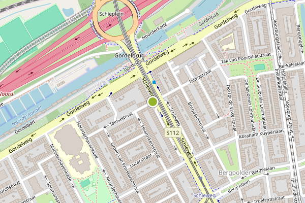 Ambulance-melding op Talmastraat, Rotterdam op 14 juli, kaart-overzicht