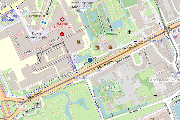Politie-melding op Westzeedijk, Rotterdam op 15 juli, kaart-overzicht