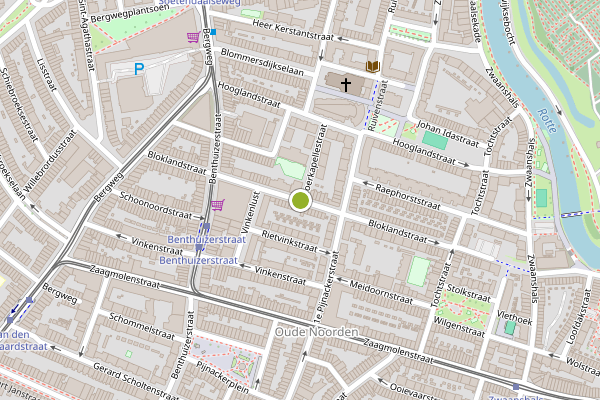 Ambulance-melding op Bloklandstraat, Rotterdam op 15 juli, kaart-overzicht