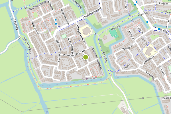 Ambulance-melding op H. Andriessenstraat, Spijkenisse op 14 juli, kaart-overzicht